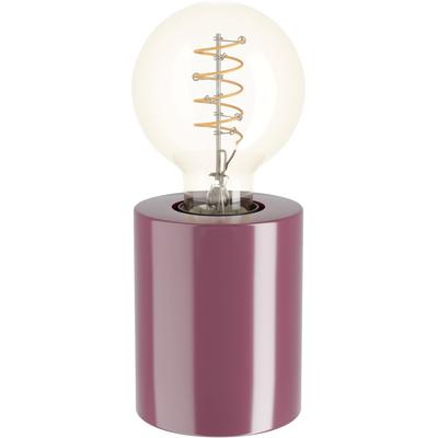 EGLO LED Tischleuchte "MURAMA", bordeaux, 1, H: 10cm, 1 Stk., Leuchten, Nachttischlampe Zylinder, Deko Tischleuchte Wohnzimmer, E27 Fassung, LED Tischleuchte