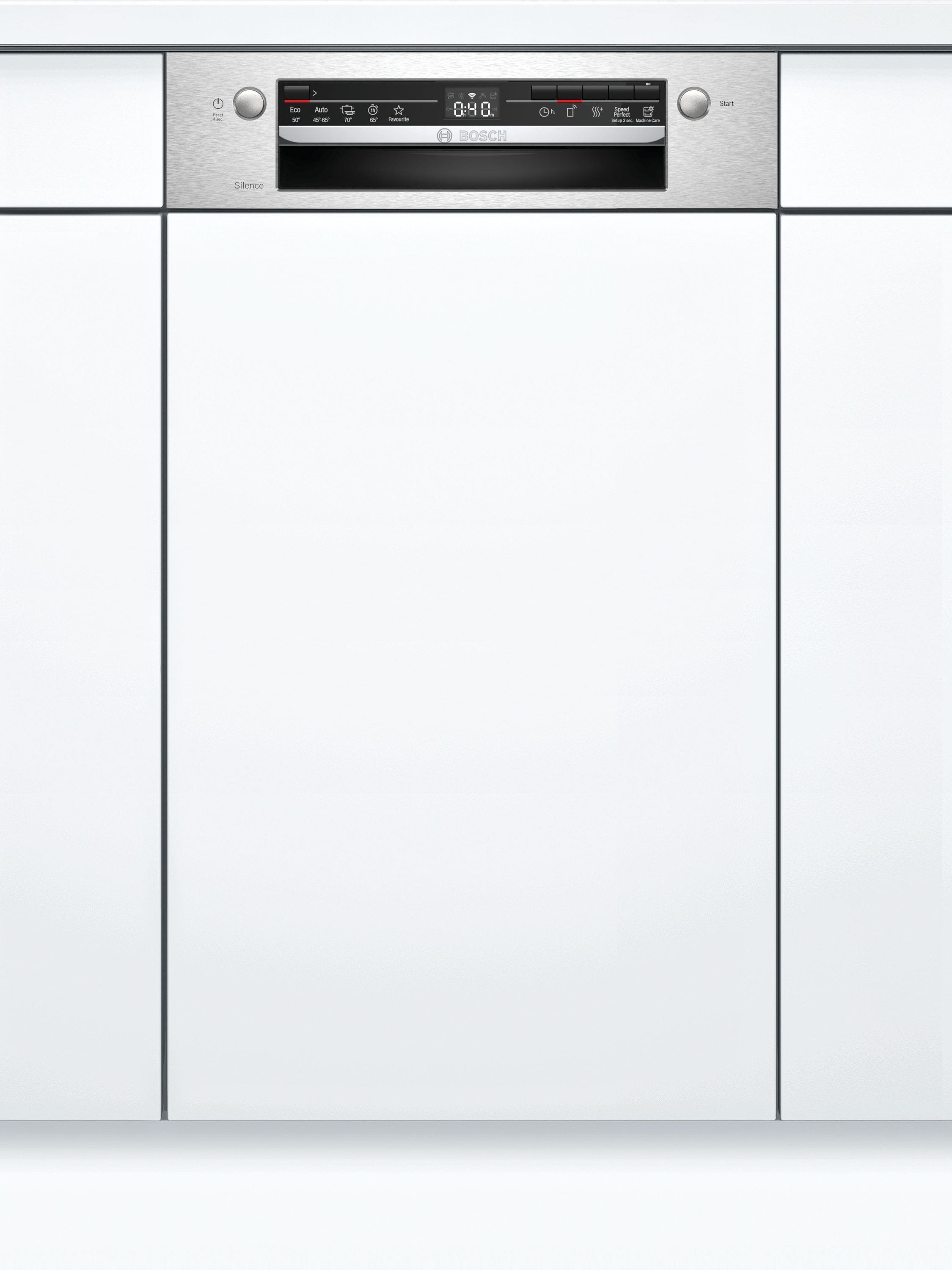 Bosch Serie 2 SPI2IKS10E 45 cm Geschirrspüler teilintegriert (ohne Front) Leise 9 Maßgedecke aquaStop Funktion