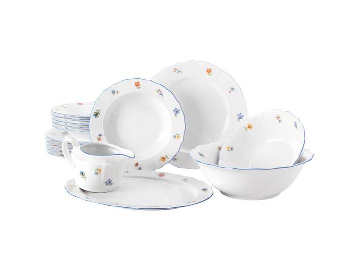 Seltmann Weiden Tafelservice Sonate Nostalgie bunt 16-tlg., Mehrfarbig, Keramik, 16-teilig, 2x2x2 cm, Geschirr, Geschirrsets, Tafelservice