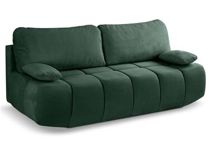 xonox.home Schlafsofa 2 Sitzer Lauder Schlafcouch Bettsofa Klappsofa Couch Cord smaragdgrün B/H/T: 207x93x105cm