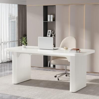 1Easylife 63'' Executive Computer Desk for Home Office, Japanese Writing Table for Study Room Bedroom