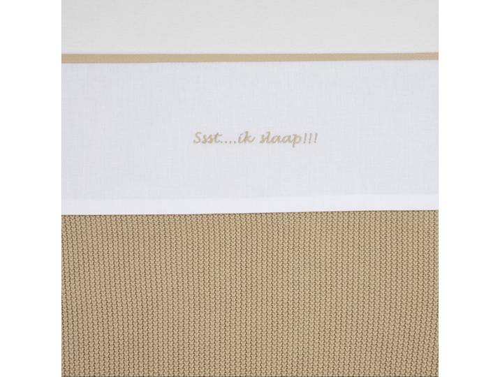 Meyco Baby Ssst...ik slaap!! ledikant laken - sand - 100x150cm - 0.3 TOG