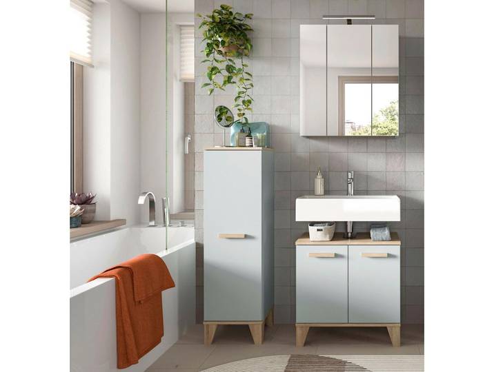 Badezimmer Star Hellgrün/Eiche Dekor B: 94cm