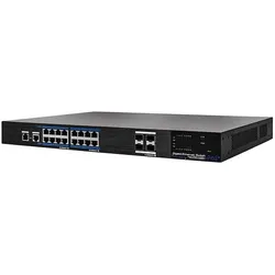 Abus ITAC10120 16-Port PoE Gigabit Switc Managed (16 Ports), Netzwerk Switch, Schwarz