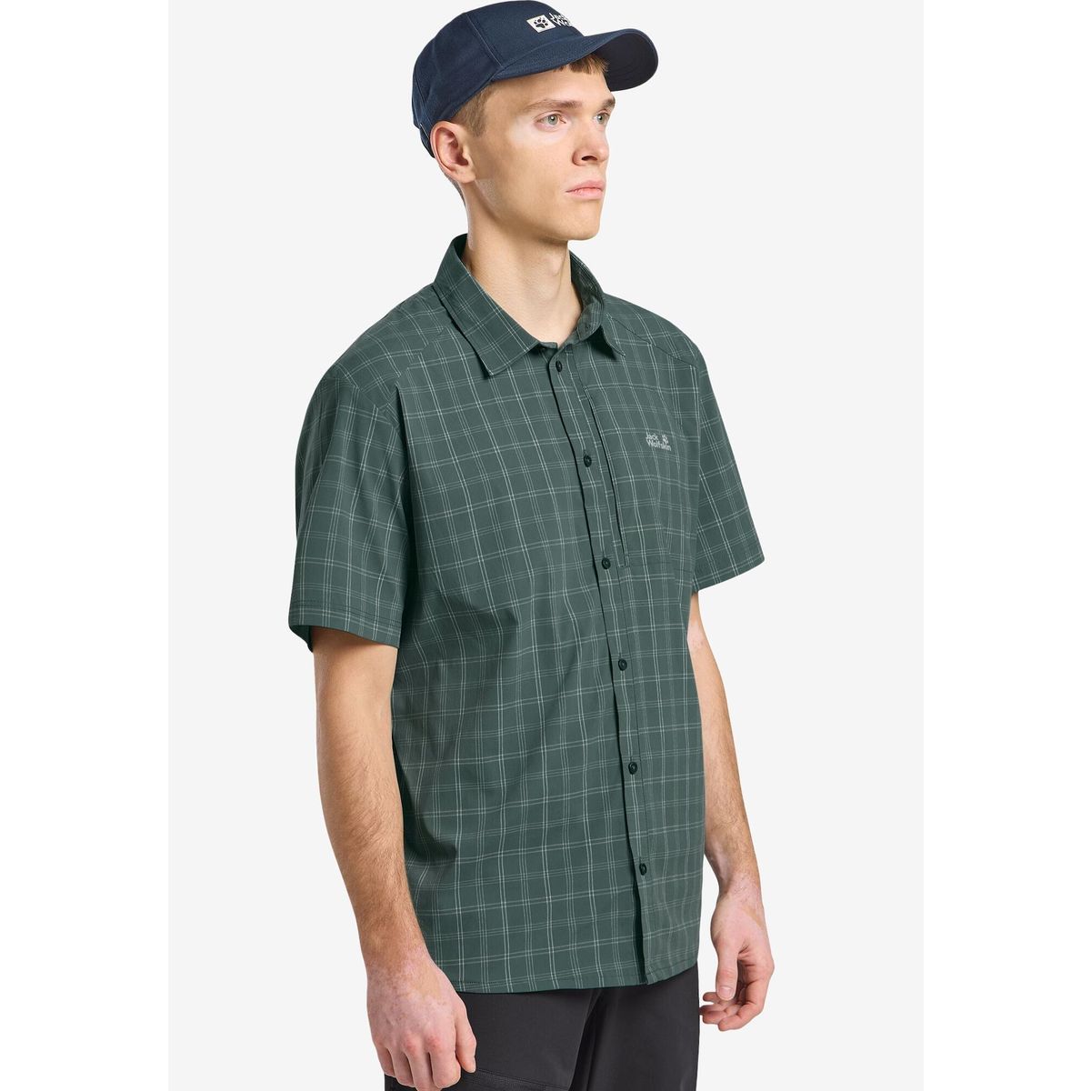 Jack Wolfskin Norbo S / S Shirt M check sago palm (T0386) S 1404031_T0386_A06