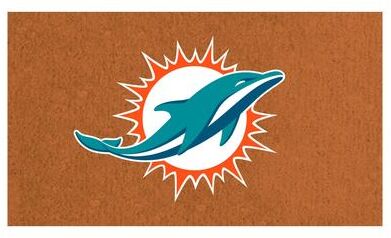 Evergreen Miami Dolphins Full Color Indoor/Outdoor Coir Mat