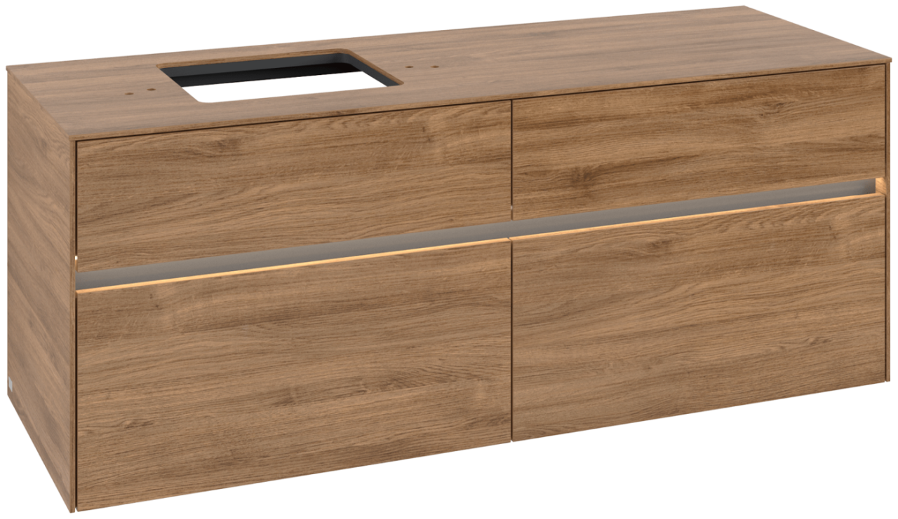Villeroy & Boch Waschtischunterschrank Collaro C132B0 1400x548x500mm mit Beleuchtung Kansas Oak C132B0RH