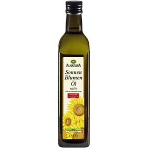 Alnatura Sonnenblumenöl nativ, BIO, aus Frankreich, kaltgepresst, in der Flasche, 0,5 Liter