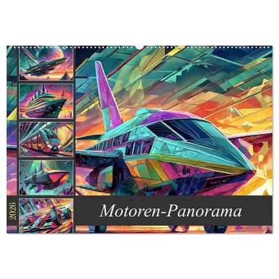 Motoren-Panorama (Wandkalender 2026 DIN A2 quer), CALVENDO Monatskalender