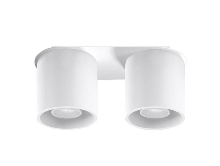 Plafonnier Aluminium Blanc GU10 2 Orbis