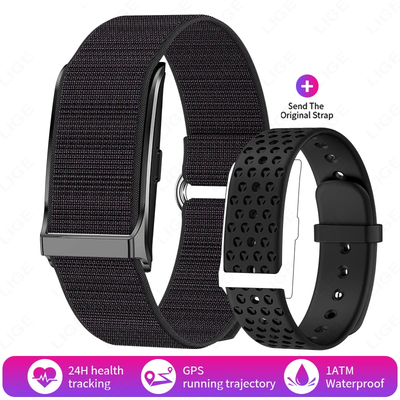 Shopalltechgadgets SmartFit Waterproof Fitness Smartwatch With Heart Rate & Blood Pressure Monitor black