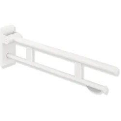 HEWI Stützklappgriff Duo Design A, Edelstahl, pulverbeschichtet, 750 mm Ausladung, HEWI Farbe DX