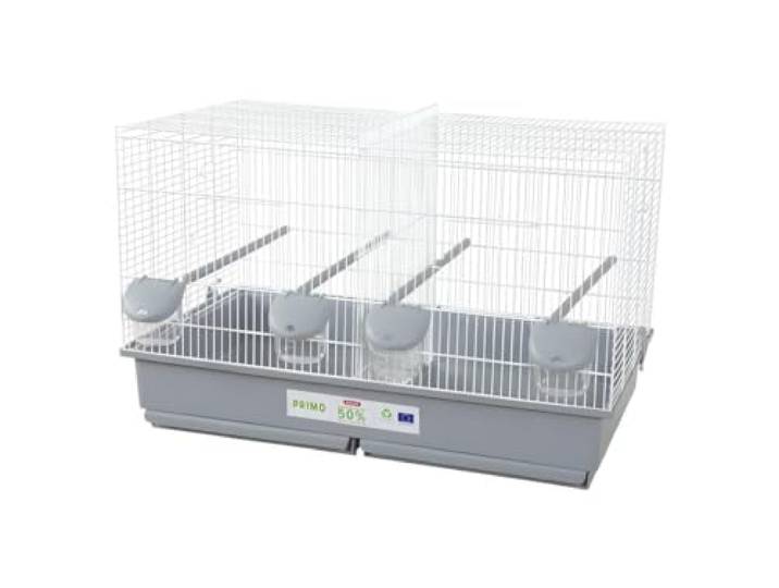 Zolux - Vogelkäfig Primo 67 weiß und grau D 71,5 x 33,5 x 41 cm
