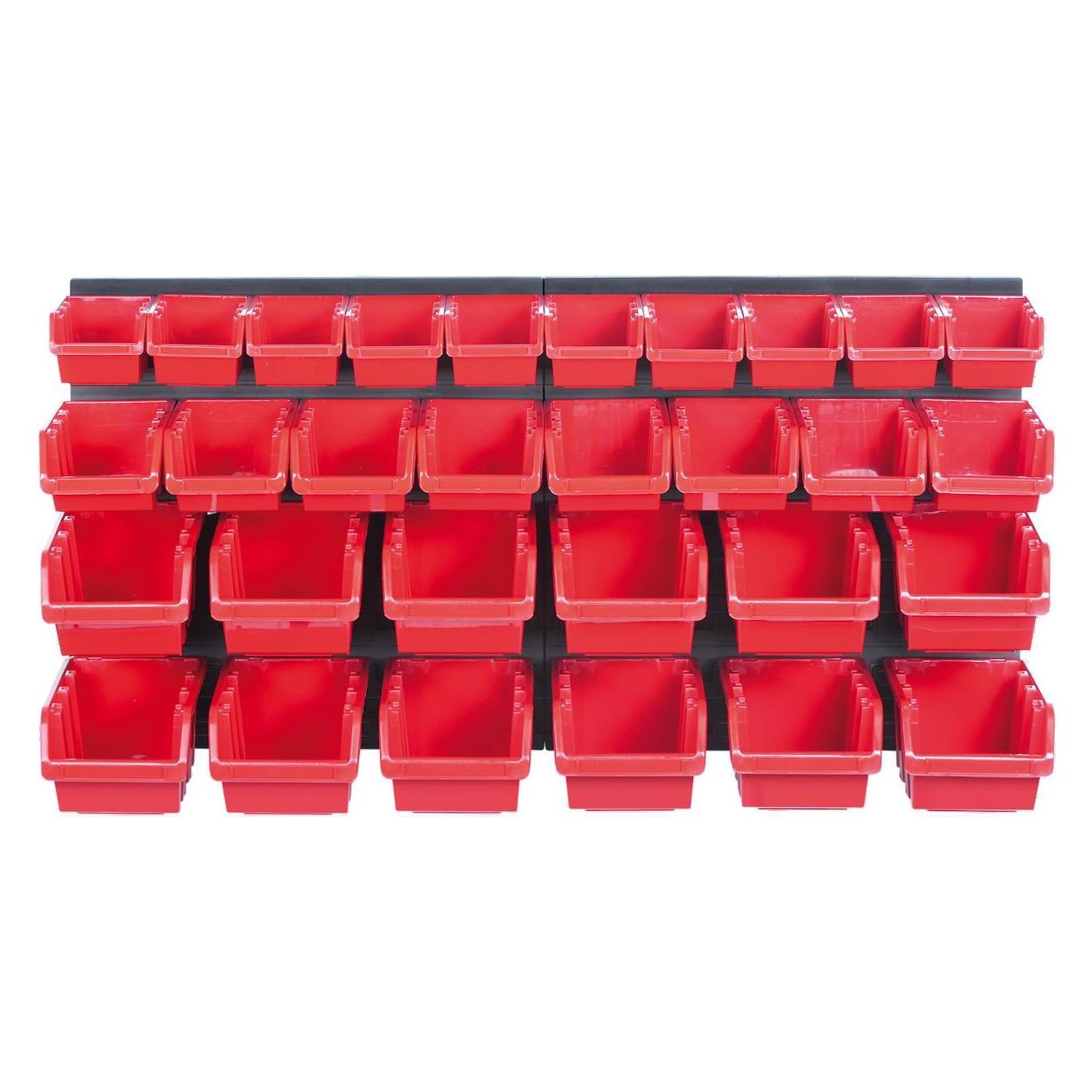 Kistenberg WORK BOARD WITH CUFF BLACK 80x40cm 2pcs + 30 CONTAINERS NTBNP3 RED (KOR3-S411)