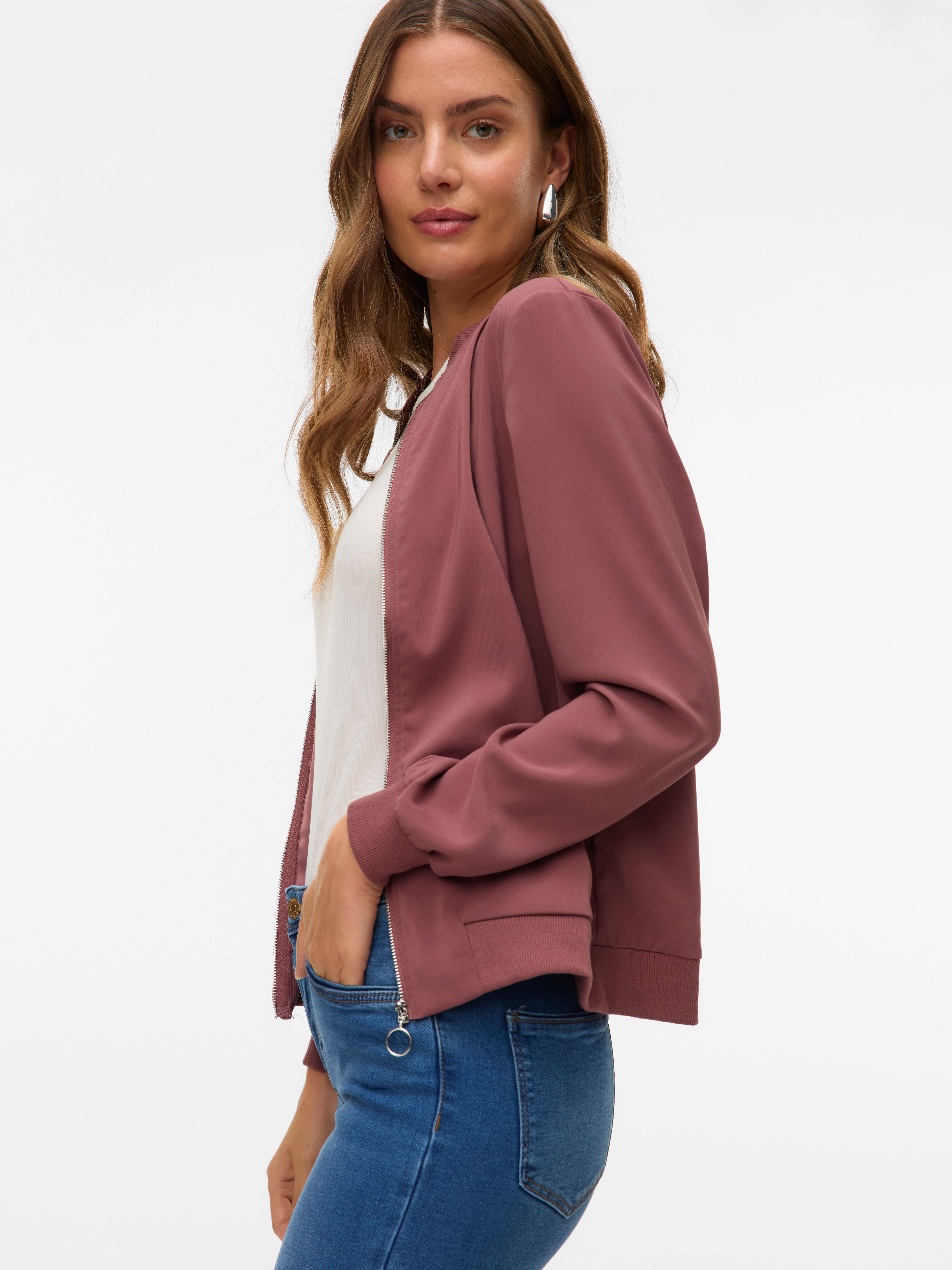 Vero Moda "VMCOCO L/S BOMBER NOOS" Materialmix rose braun L