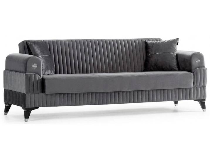JVmoebel Sofa 3-Sitzer Sofa Moderner Stil Grau Hochwertig Bequem Schick Luxuriöse, 1 Teile, Made in Europa