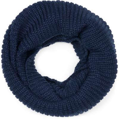 Strickschal STYLEBREAKER "Unifarbener Feinstrick Loop", Damen, blau (midnight, blau), Obermaterial: 100% Polyacryl PAN., Modisch, Modetücher