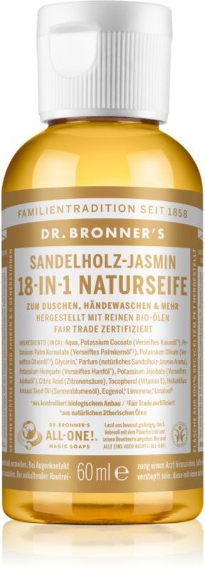 Dr. Bronner’s Sandalwood & Jasmine Universal Liquid Soap 60 ml