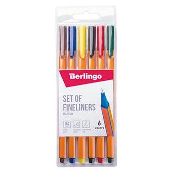 Berlingo Set Fineliner Rapido, color, 6stk, 0.4mm (6x) (41917094)