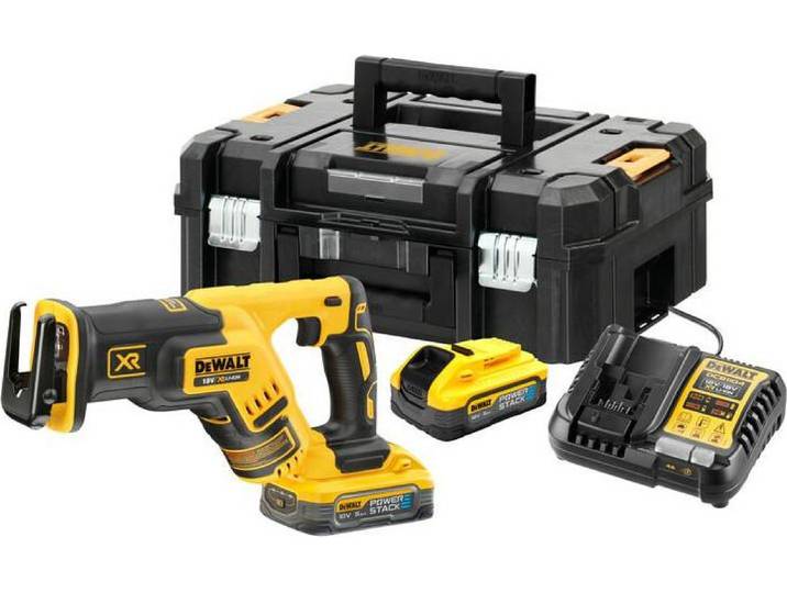 Dewalt scie sabre 18v dcs367h2t 2x5\,0ah powerstack tstak ii