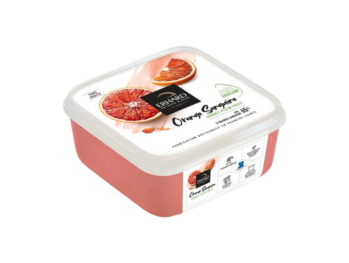 Erhard Sorbet plein fruit orange sanguine - 488 g