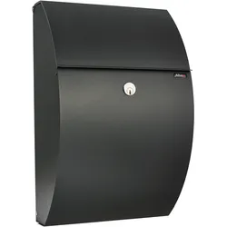 ALLUX 7000 Design Briefkasten - Schwarz mit Ruko Schloss