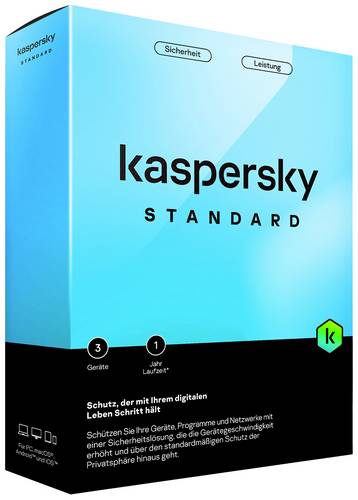 Kaspersky Standard Anti-Virus Jahreslizenz, 3 Lizenzen Windows, Mac, Android, iOS Antivirus