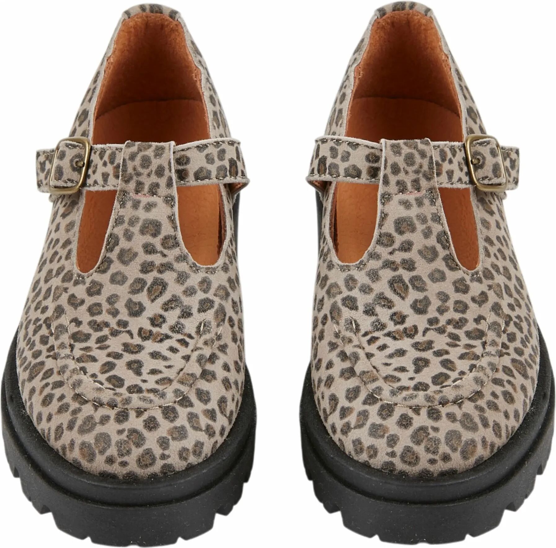 Emile et Ida Mocassins Léopard Cuir Taupe 28