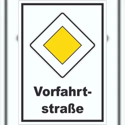 HB-Druck Vorfahrtstraße Aufkleber A7 (74x105mm)
