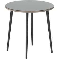 GARTENTISCH Stahl gehärtetes Glas Grau