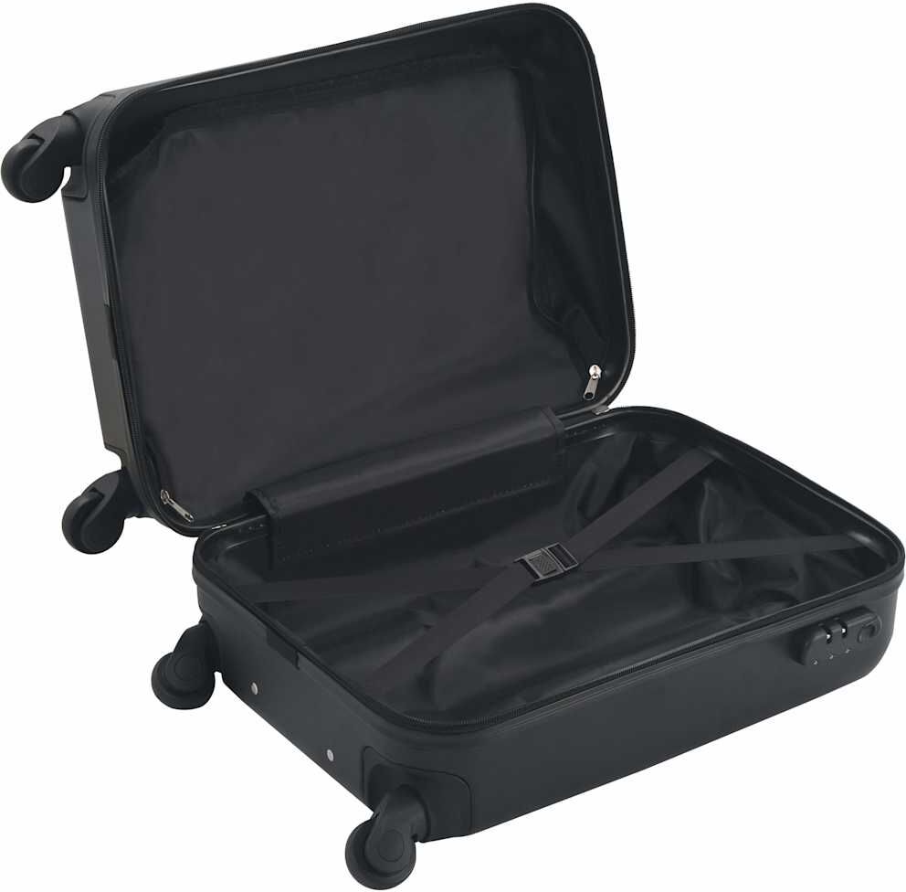 vidaXL Valise rigide Noir ABS
