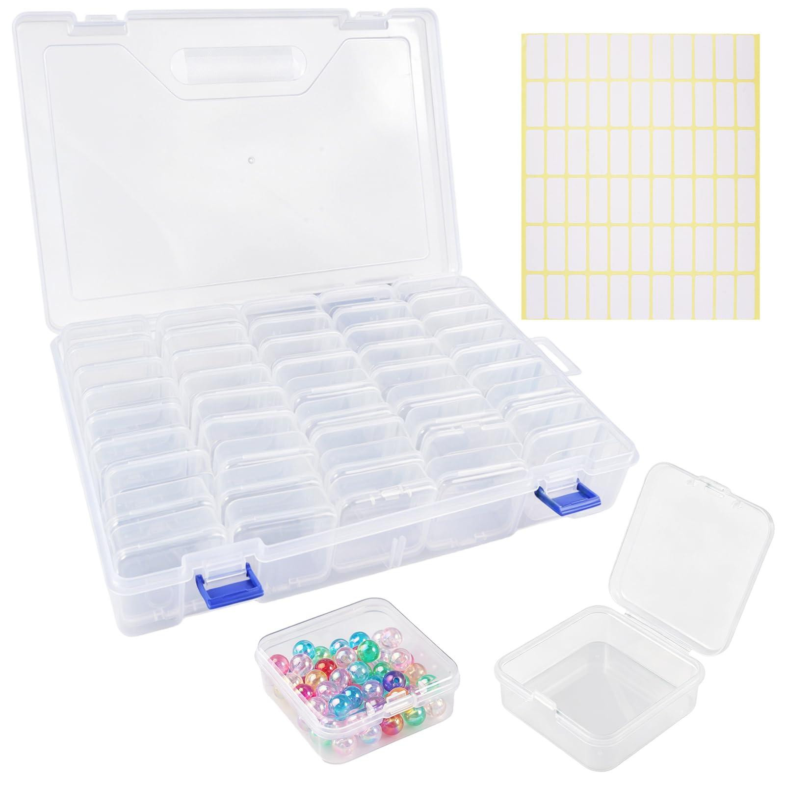 Dripio Set van 45 Transparante Opbergboxen met Deksel en Labelhouder van Plastic