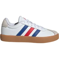 adidas VL Court 3.0 Suede Sneaker Kinder JH8721 - cloud white/team royal blue/better scarlet 39 1/3