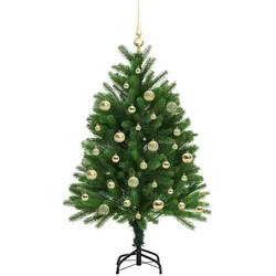 vidaXL, Weihnachtsbaum, Keno (mit 61 goldenen Kugeln) (120 cm)