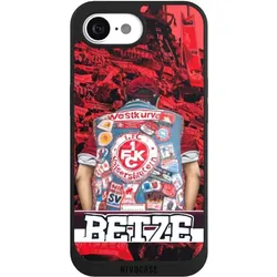 Nivocase Handyhülle für Apple iPhone 16e Hülle NIVOpure Case Schwarz 1. FC Kaiserslautern 1. FCK (Apple iPhone 16e), Smartphone Hülle, Schwarz