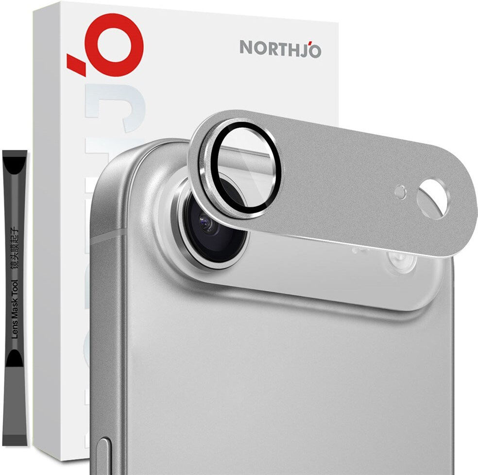iPhone Air NORTHJO Kameralinsebeskyttelse - Mat Metal & Glas - Grå
