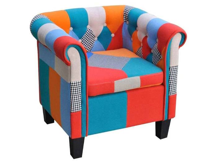 Fauteuil 1 place - VIDAXL - TOP Fauteuil avec design de patchwork - Tissu - 110 kg/siège &&22885