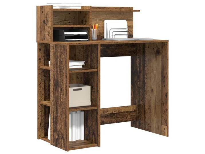 Elégant Bureau avec rangement - vieux bois - 90x48x101.5 cm - bois d'ingénierie - Table Gaming Bureau Domicile &6346401