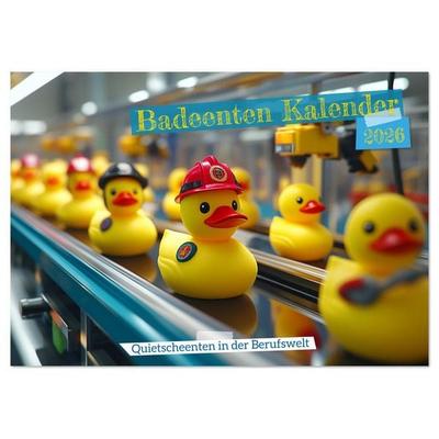 Badeenten Kalender - Quietscheenten in der Berufswelt (Tischkalender 2026 DIN A5 quer), CALVENDO Monatskalender
