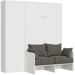 Itamoby Kentaro Schlafsofa 120 aus weißer Esche mit Links-Rechts-Säule (ALESSIA 20) Klappbett
