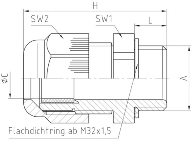 Jacob Presse-étoupe M 40x1,5 50.036M40 PA10 (50.036M40PA10)