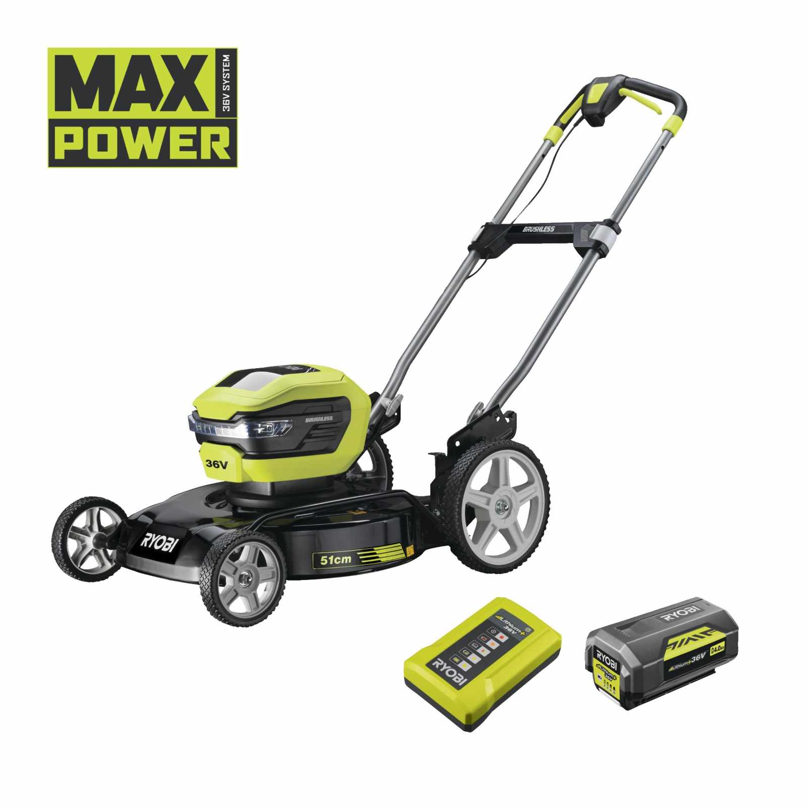 MAX POWER Akku-Mulchmäher RY36LMMX51A-140, 36Volt, Rasenmäher