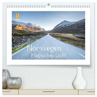 Norwegen Magisches Licht (hochwertiger Premium Wandkalender 2026 DIN A2 quer), Kunstdruck in Hochglanz