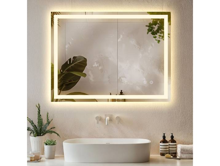 LED-Badezimmerspiegel Clara, dimmbar, mit 3 Lichtfarben - 60 x 80 cm