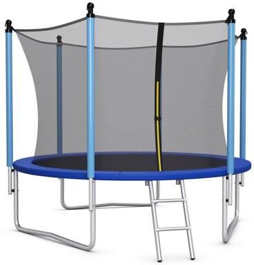Costway 14 Feet Jumping Exercise Recreational Bounce Trampoline with Safety Net