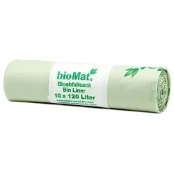 200 `bioMat` Kompostbeutel auf Stärkebasis 120 l 130 cm x 88 cm ohne Tragegriff