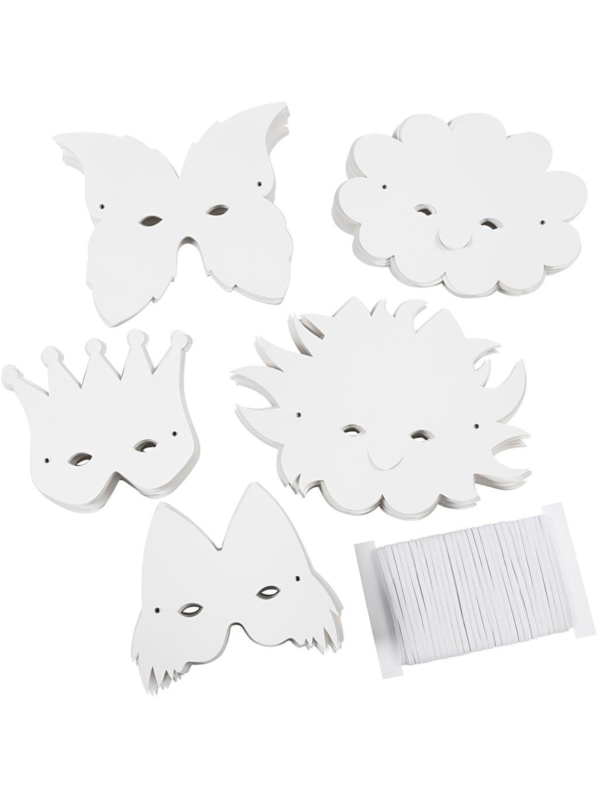 Creativ Company Fantasy masks White 100pcs.