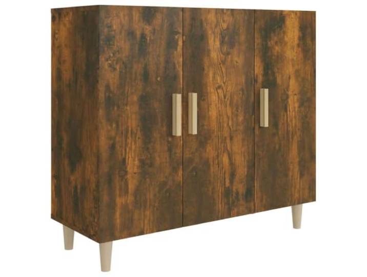 HGFDVCMR Sideboard Räuchereiche 90x34x80 cm Holzwerkstoff Kommode Stilvoller Beistellschrank im modernen Räuchereiche-Look für Wohnzimmer und Flur mit reichlich Platz.
