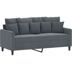 vidaXL 2-Sitzer-Sofa Dunkelgrau 140 cm Samt