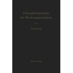 Flüssigkeitsgetriebe bei Werkzeugmaschinen, Fachbücher von H. Krug